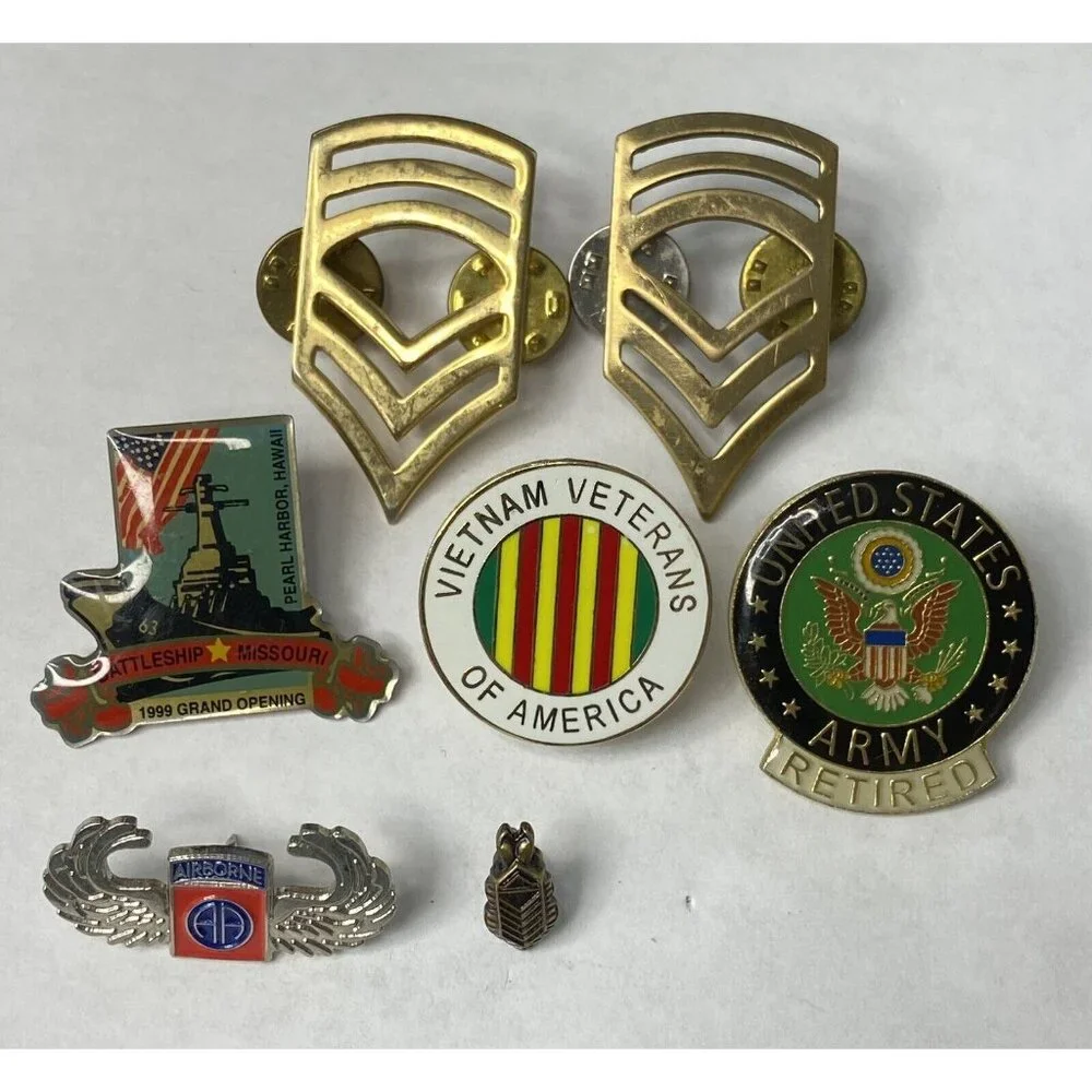 Sgt Pearl Harbor 82nd Airborne Military Insignia Badge US Army Pin LOT 7